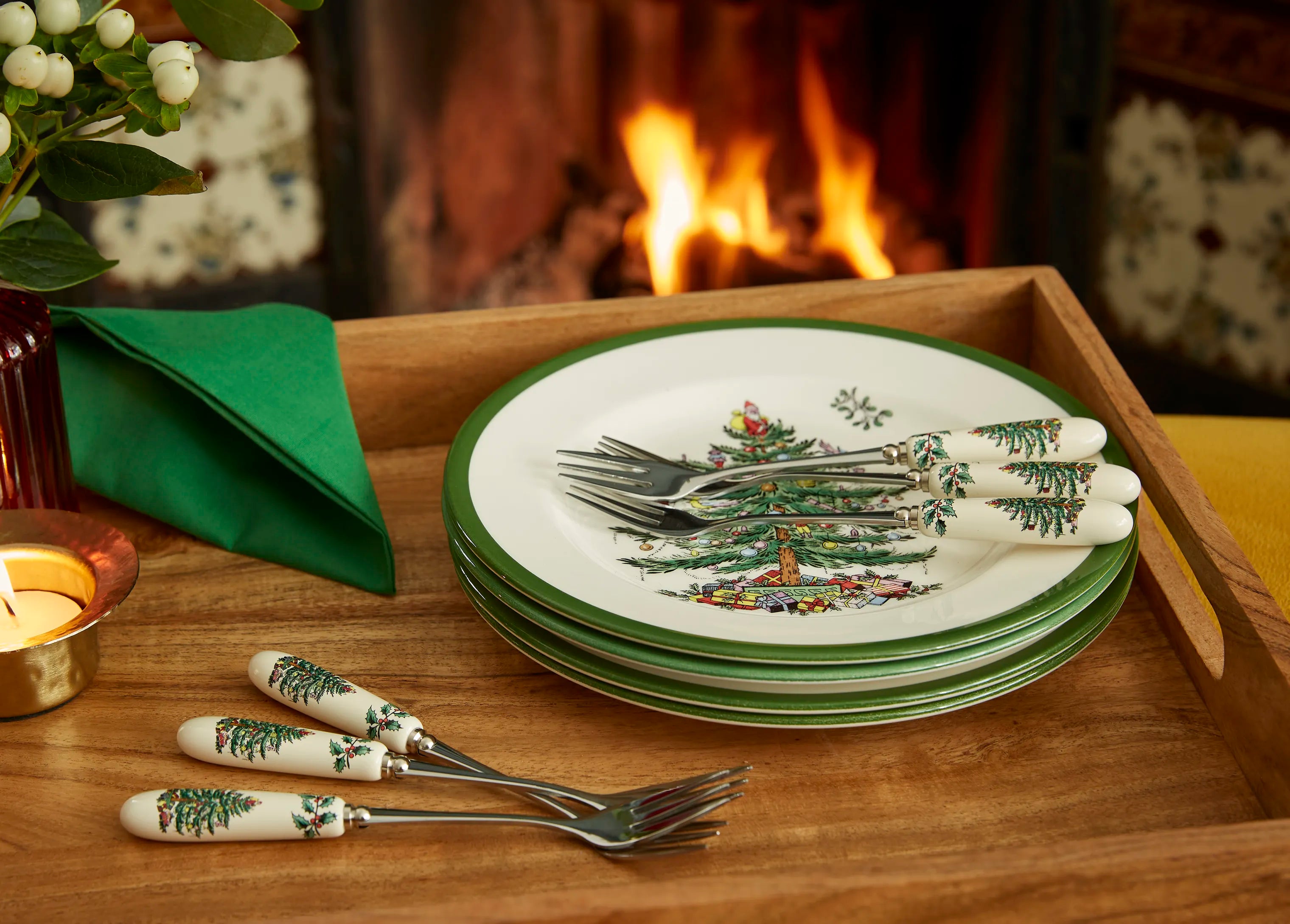 Spode Christmas Tree Kagegaffel - 6 Stk.